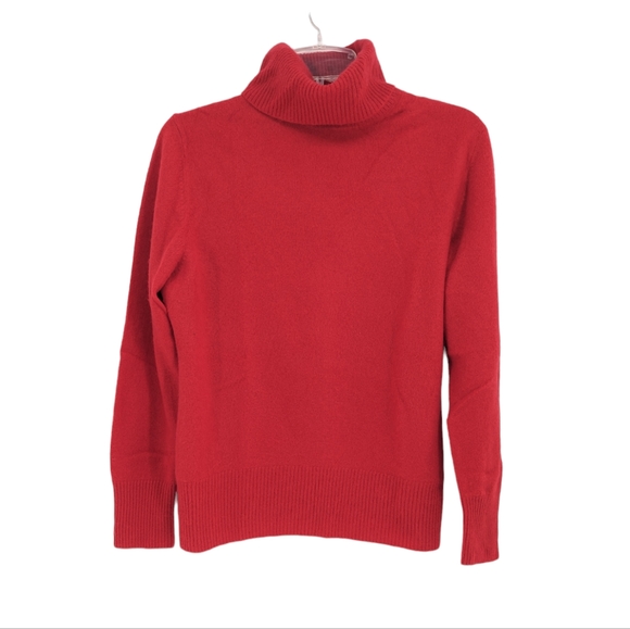 Apt. 9 Red Cashmere Turtleneck Sweater Size Medium - Picture 2 of 6